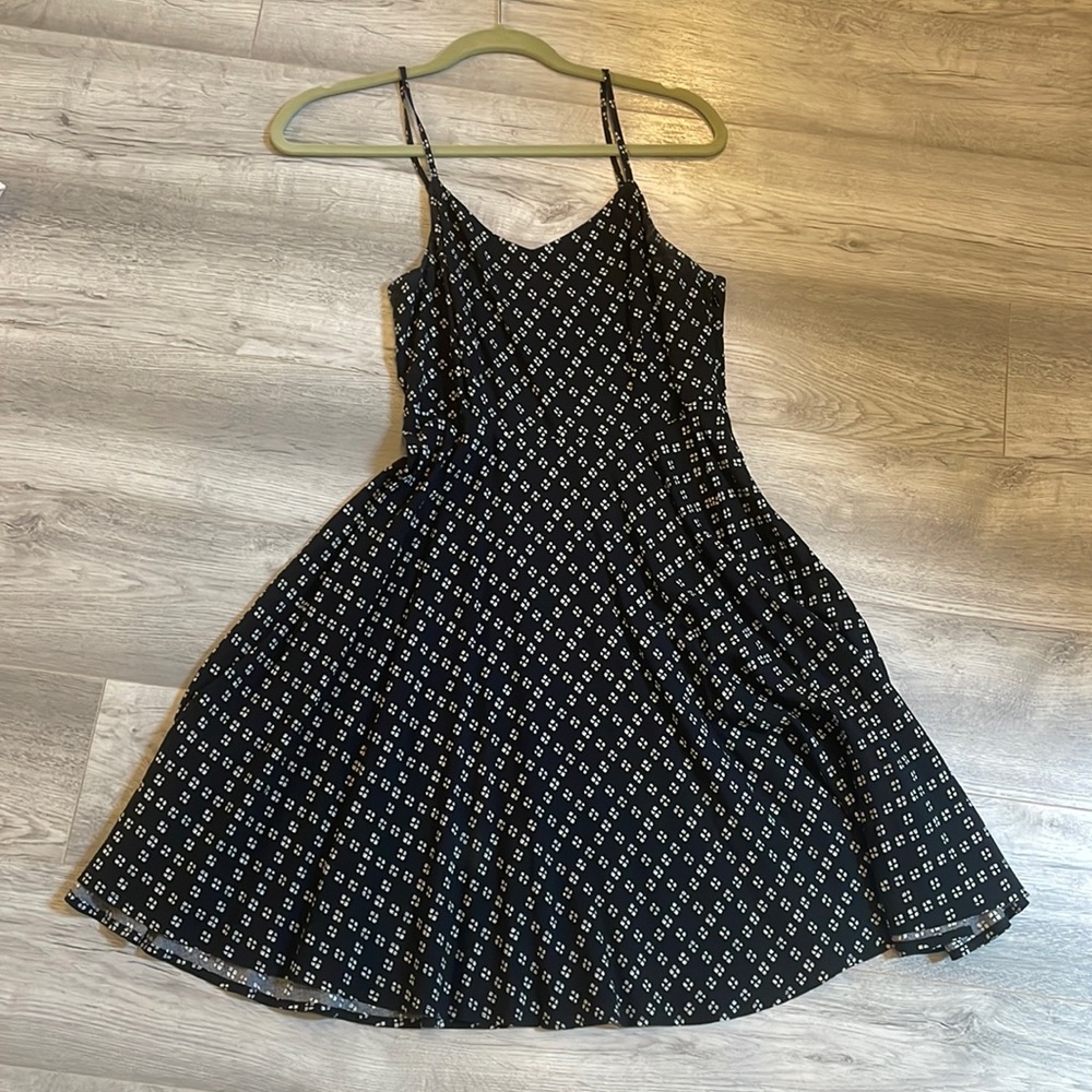 Black and white print dress